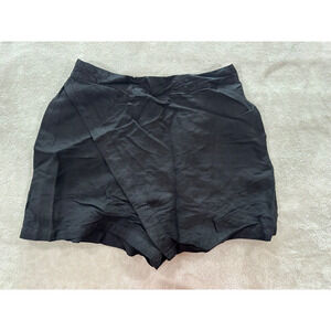 Young Fabulous & Broke Womens Black Solid Pull On Linen Skort Size M